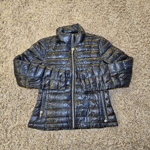 Calvin Klein Packable Lightweight Premium Down Coat Women XS Snake Skin Print
